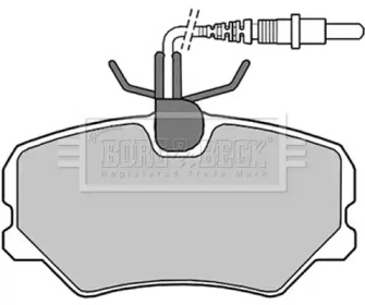 Комплект тормозных колодок (BORG & BECK: BBP1346)
