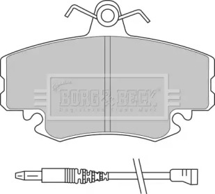 Комплект тормозных колодок (BORG & BECK: BBP1397)