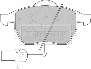 Комплект тормозных колодок (BORG & BECK: BBP1447)