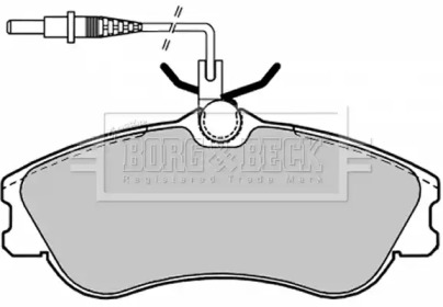 Комплект тормозных колодок (BORG & BECK: BBP1601)