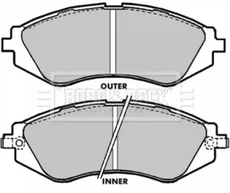 Комплект тормозных колодок (BORG & BECK: BBP1641)