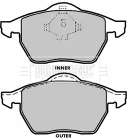 Комплект тормозных колодок (BORG & BECK: BBP1696)