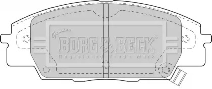 Комплект тормозных колодок (BORG & BECK: BBP1742)