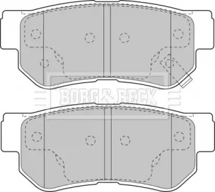 Комплект тормозных колодок (BORG & BECK: BBP1787)