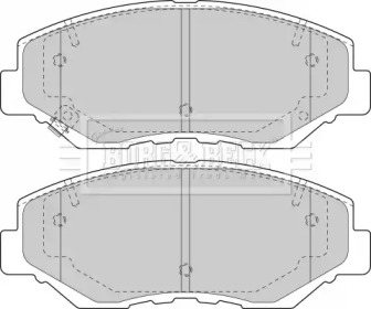 Комплект тормозных колодок (BORG & BECK: BBP1860)