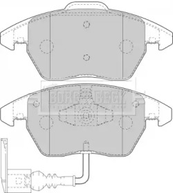 Комплект тормозных колодок (BORG & BECK: BBP1876)