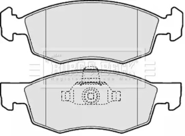 Комплект тормозных колодок (BORG & BECK: BBP2067)