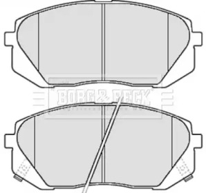 Комплект тормозных колодок (BORG & BECK: BBP2081)