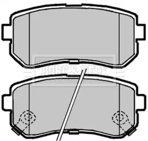 Комплект тормозных колодок (BORG & BECK: BBP2104)