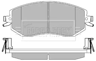 Комплект тормозных колодок (BORG & BECK: BBP2426)