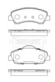 Комплект тормозных колодок (BORG & BECK: BBP2442)