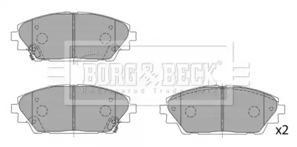 Комплект тормозных колодок (BORG & BECK: BBP2454)