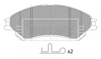 Комплект тормозных колодок (BORG & BECK: BBP2465)