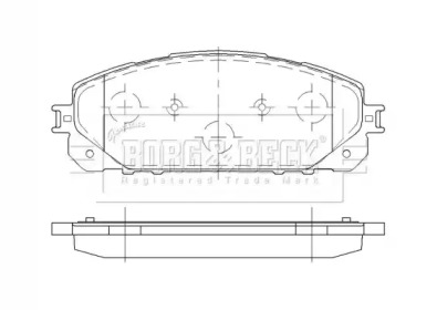 Комплект тормозных колодок (BORG & BECK: BBP2485)