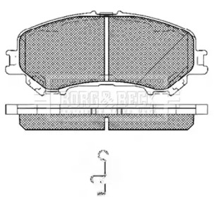 Комплект тормозных колодок (BORG & BECK: BBP2487)