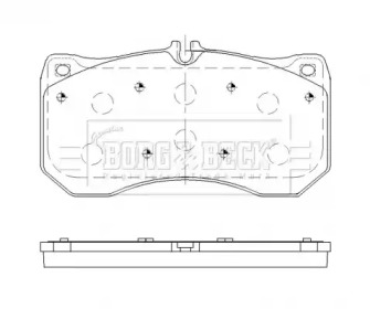 Комплект тормозных колодок (BORG & BECK: BBP2489)