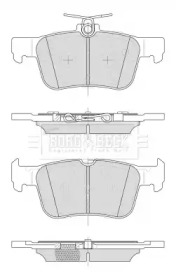 Комплект тормозных колодок (BORG & BECK: BBP2505)