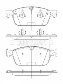 Комплект тормозных колодок (BORG & BECK: BBP2530)