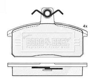 Комплект тормозных колодок (BORG & BECK: BBP2545)