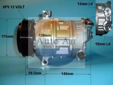 Компрессор (AUTO AIR GLOUCESTER: 14-7496)