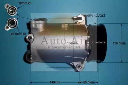 Компрессор (AUTO AIR GLOUCESTER: 14-1048P)