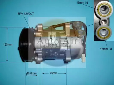 Компрессор (AUTO AIR GLOUCESTER: 14-1433R)