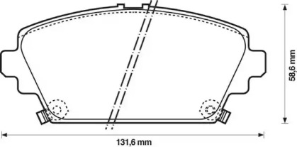 Комплект тормозных колодок (JURID: 572429J-AS)