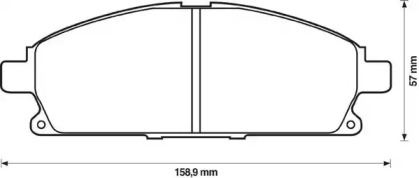 Комплект тормозных колодок (JURID: 572466J-AS)