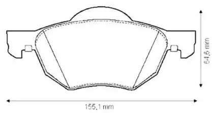 Комплект тормозных колодок (JURID: 572480J-AS)