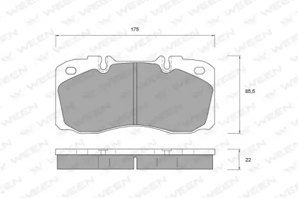 Комплект тормозных колодок (WEEN: 151-1055)