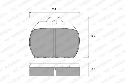 Комплект тормозных колодок (WEEN: 151-1090)