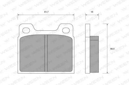 Комплект тормозных колодок (WEEN: 151-1388)