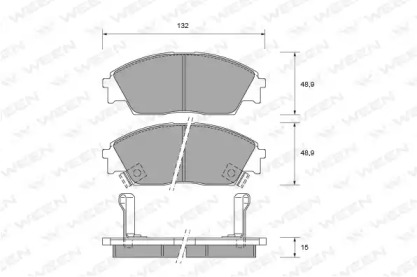 Комплект тормозных колодок (WEEN: 151-1425)