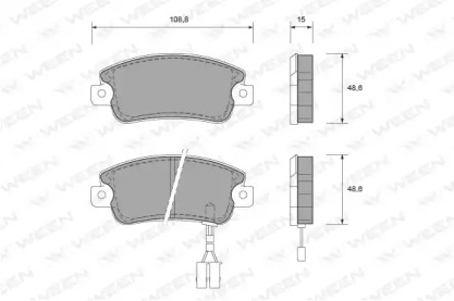 Комплект тормозных колодок (WEEN: 151-1500)
