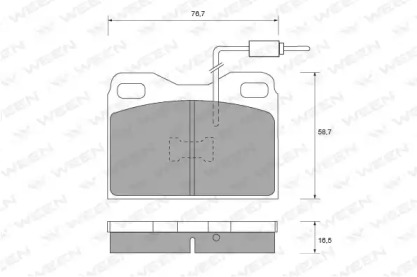 Комплект тормозных колодок (WEEN: 151-1506)