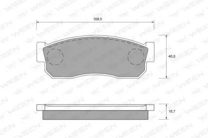 Комплект тормозных колодок (WEEN: 151-1537)