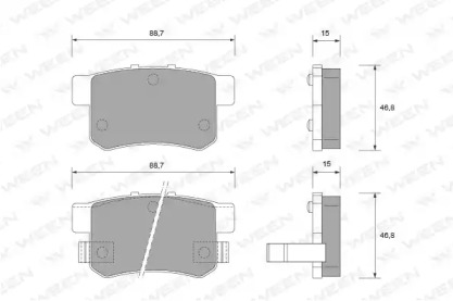 Комплект тормозных колодок (WEEN: 151-1548)