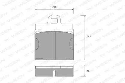 Комплект тормозных колодок (WEEN: 151-1581)