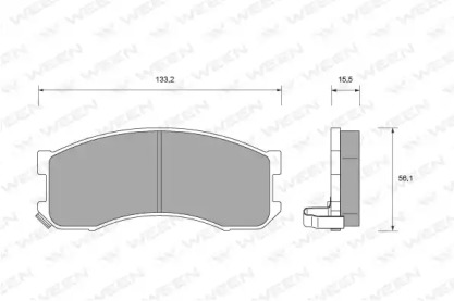 Комплект тормозных колодок (WEEN: 151-1589)