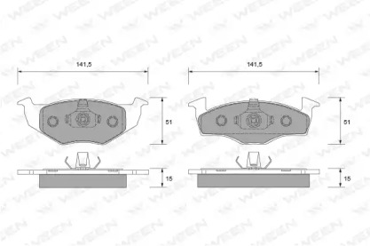 Комплект тормозных колодок (WEEN: 151-1720)