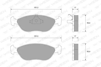 Комплект тормозных колодок (WEEN: 151-1737)