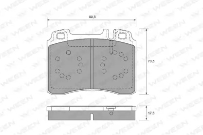 Комплект тормозных колодок (WEEN: 151-1785)