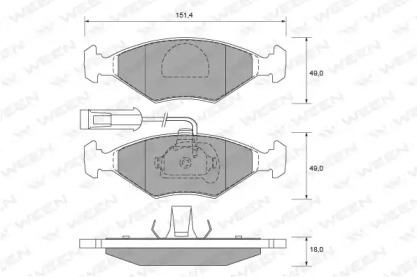Комплект тормозных колодок (WEEN: 151-1837)