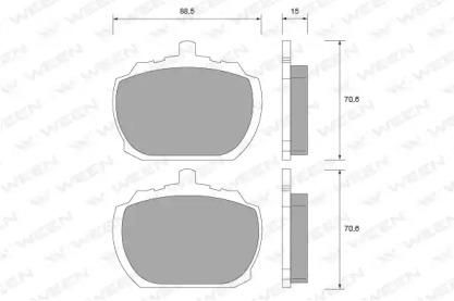 Комплект тормозных колодок (WEEN: 151-2359)