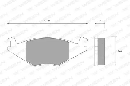 Комплект тормозных колодок (WEEN: 151-2494)