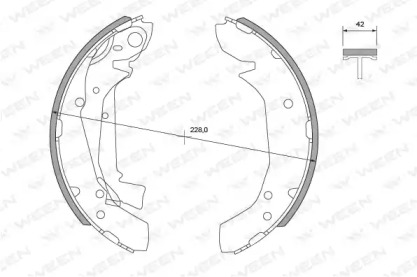 Комлект тормозных накладок (WEEN: 152-2022)