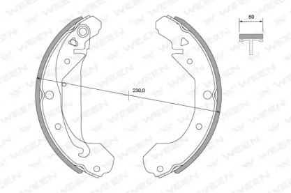 Комлект тормозных накладок (WEEN: 152-2023)