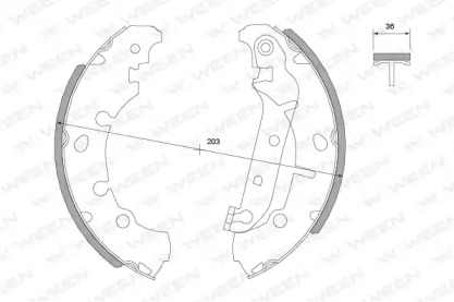 Комлект тормозных накладок (WEEN: 152-2040)