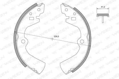Комлект тормозных накладок (WEEN: 152-2052)