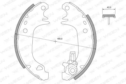 Комлект тормозных накладок (WEEN: 152-2107)